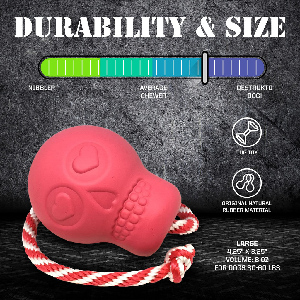 USA-K9 Skull Dog Chew Toy & Treat Dispenser - Made in USA | SodaPup by SodaPup/True Dogs, LLC