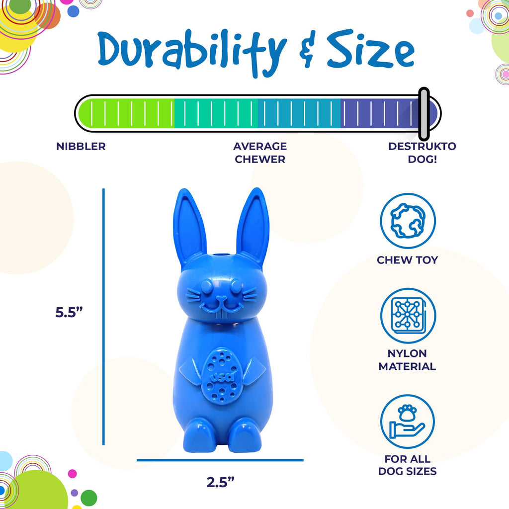 Bunny Nylon Chew Toy for Aggressive Chewers | Durable & USA Made by SodaPup/True Dogs, LLC