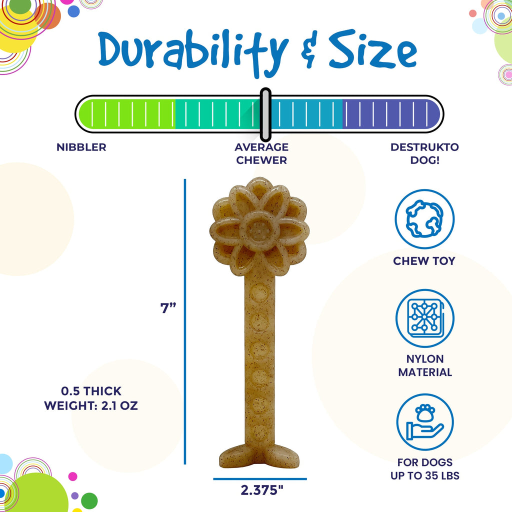 Flower Tower Nylon Chew Toy for Aggressive Chewers - USA Made Enrichment Toy by SodaPup/True Dogs, LLC