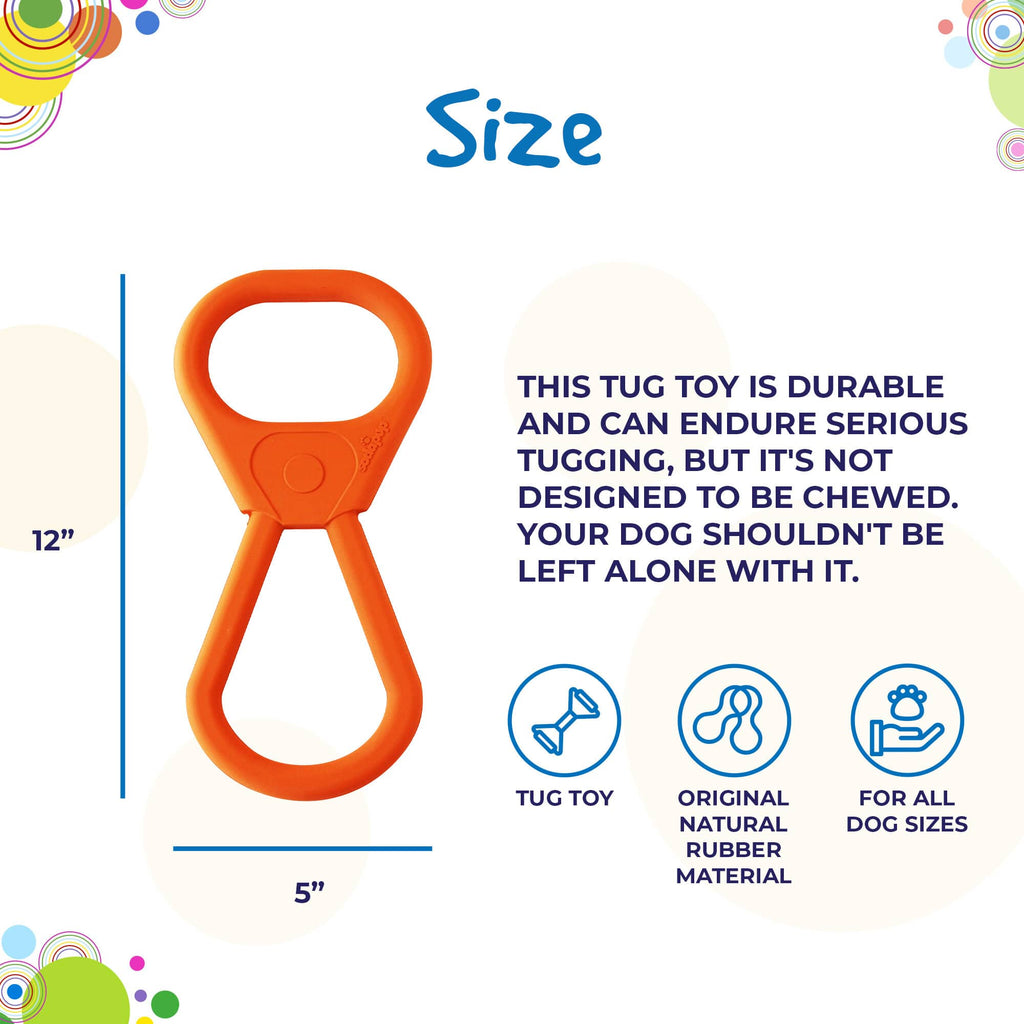 Pop Top Rubber Tug Toy for Interactive Play | Heavy Chewers | USA Made | SodaPup by SodaPup/True Dogs, LLC