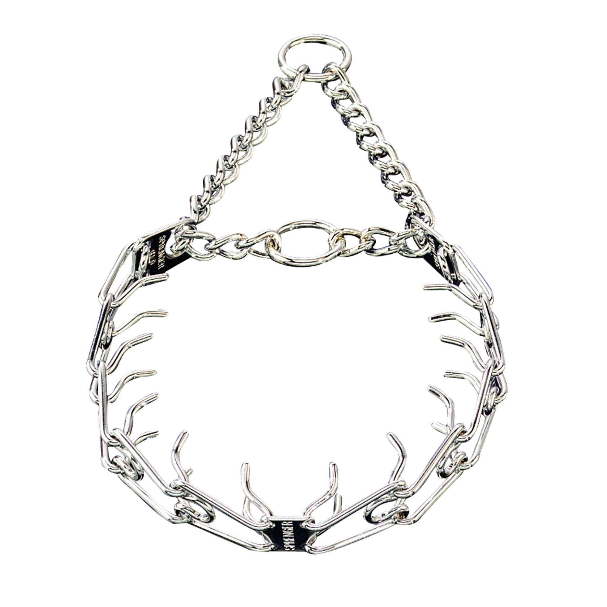 Herm Sprenger - ULTRA-PLUS Training Collar with Center-Plate and Assembly Chain - Standard Version - Chrome by Dogline