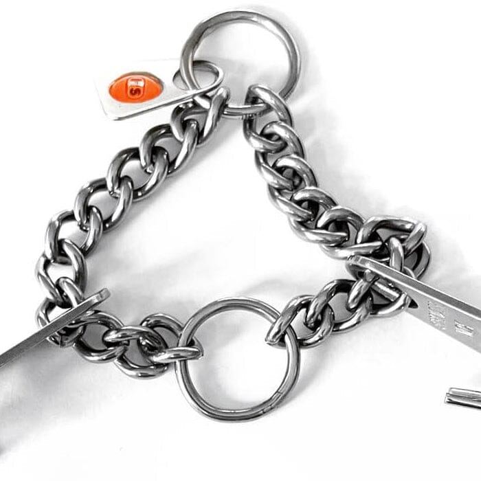 Herm Sprenger - MICRO-PLUS Training Collar with Center-Plate and Assembly Chain – Stainless steel by Dogline