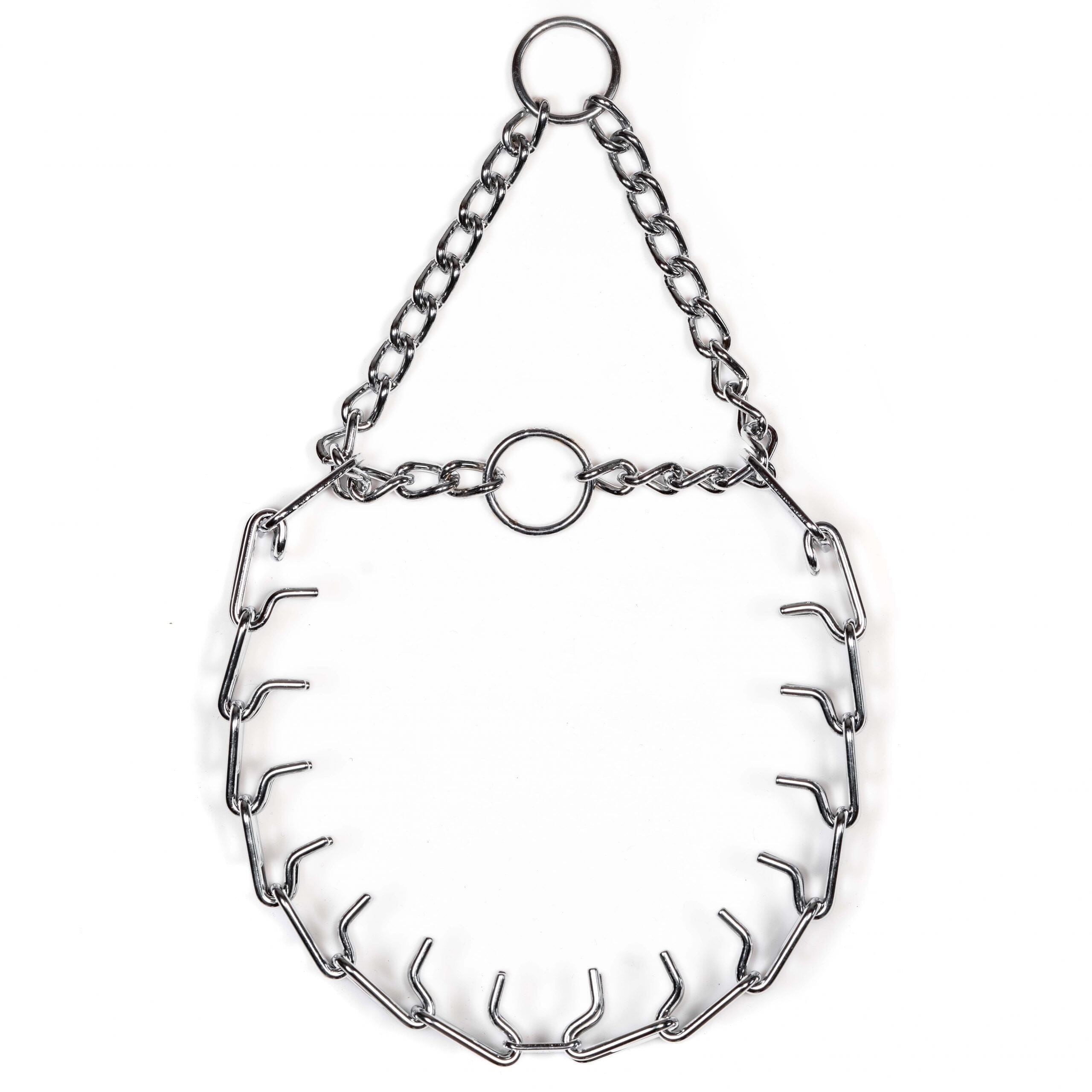 Herm Sprenger - ULTRA-PLUS Training Collar with Center-Plate and Assembly Chain - Short Version – Chrome by Dogline