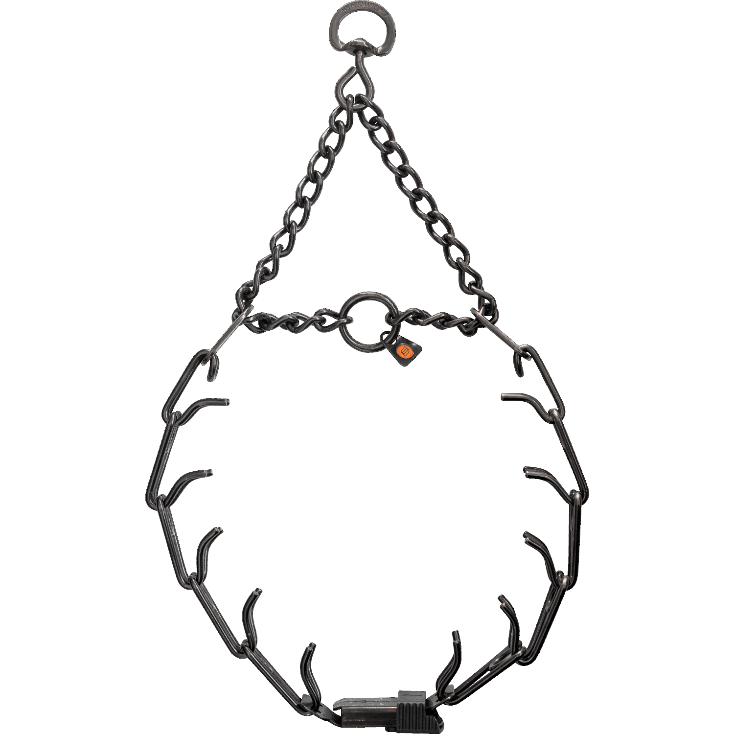 Herm Sprenger - ULTRA-PLUS Training Collar with ClicLock and Assembly Chain - Black Stainless Steel by Dogline