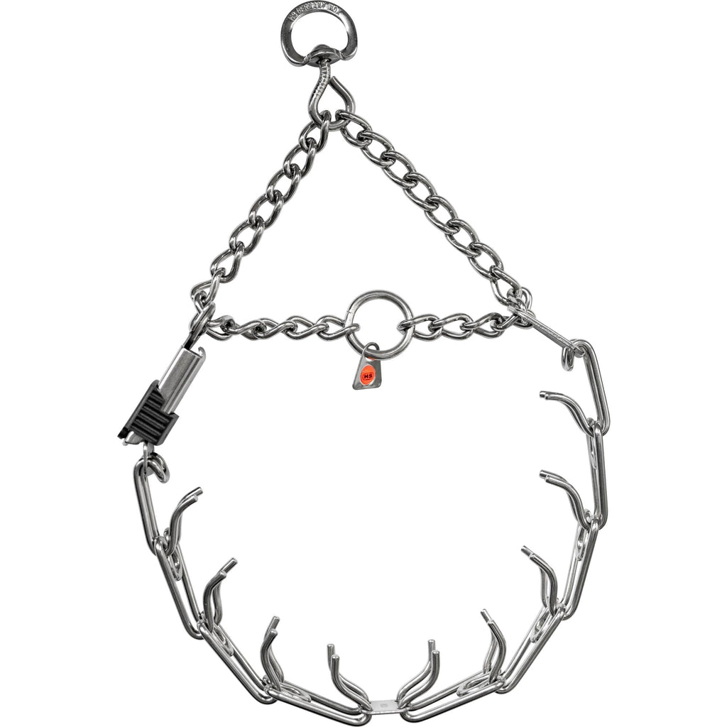 Herm Sprenger - ULTRA-PLUS Training Collar with Center-Plate, Assembly Chain & ClicLock – Comfort Version – Stainless Steel by Dogline