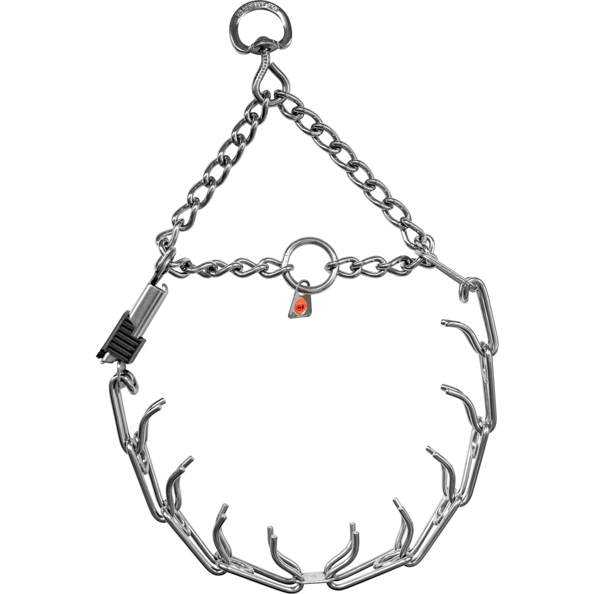Herm Sprenger - ULTRA-PLUS Training Collar with Center-Plate, Assembly Chain & ClicLock – Comfort Version – Stainless Steel by Dogline