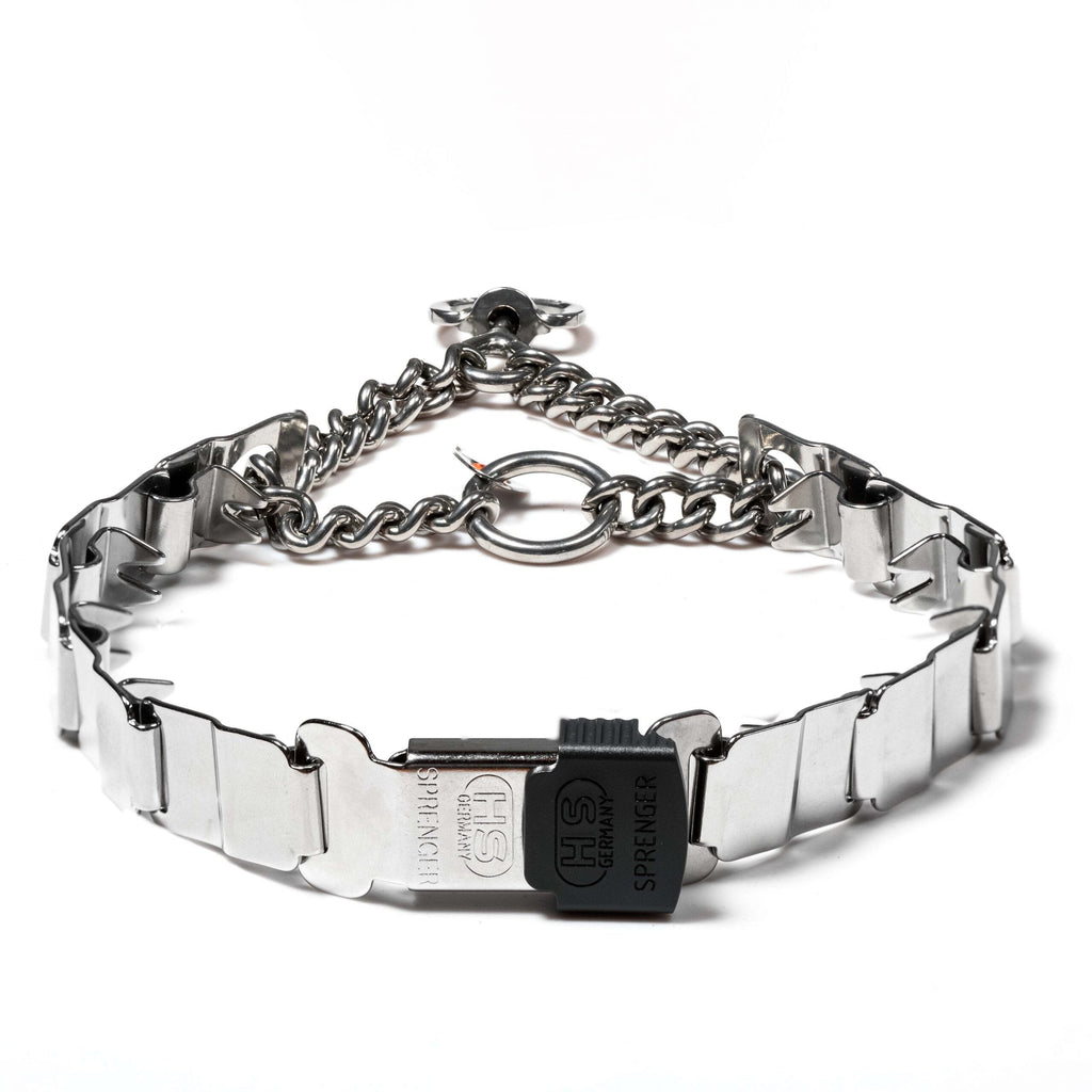 Herm Sprenger - NeckTech Sport with Assembly Chain and ClicLock - Stainless Steel by Dogline