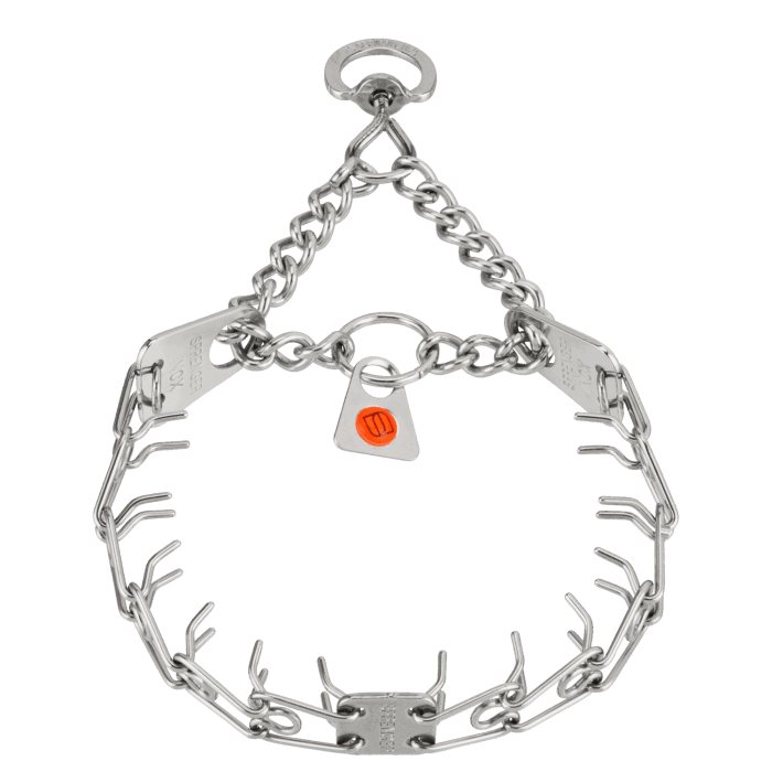 Herm Sprenger - MICRO-PLUS Training Collar with Center-Plate and Assembly Chain – Stainless steel by Dogline