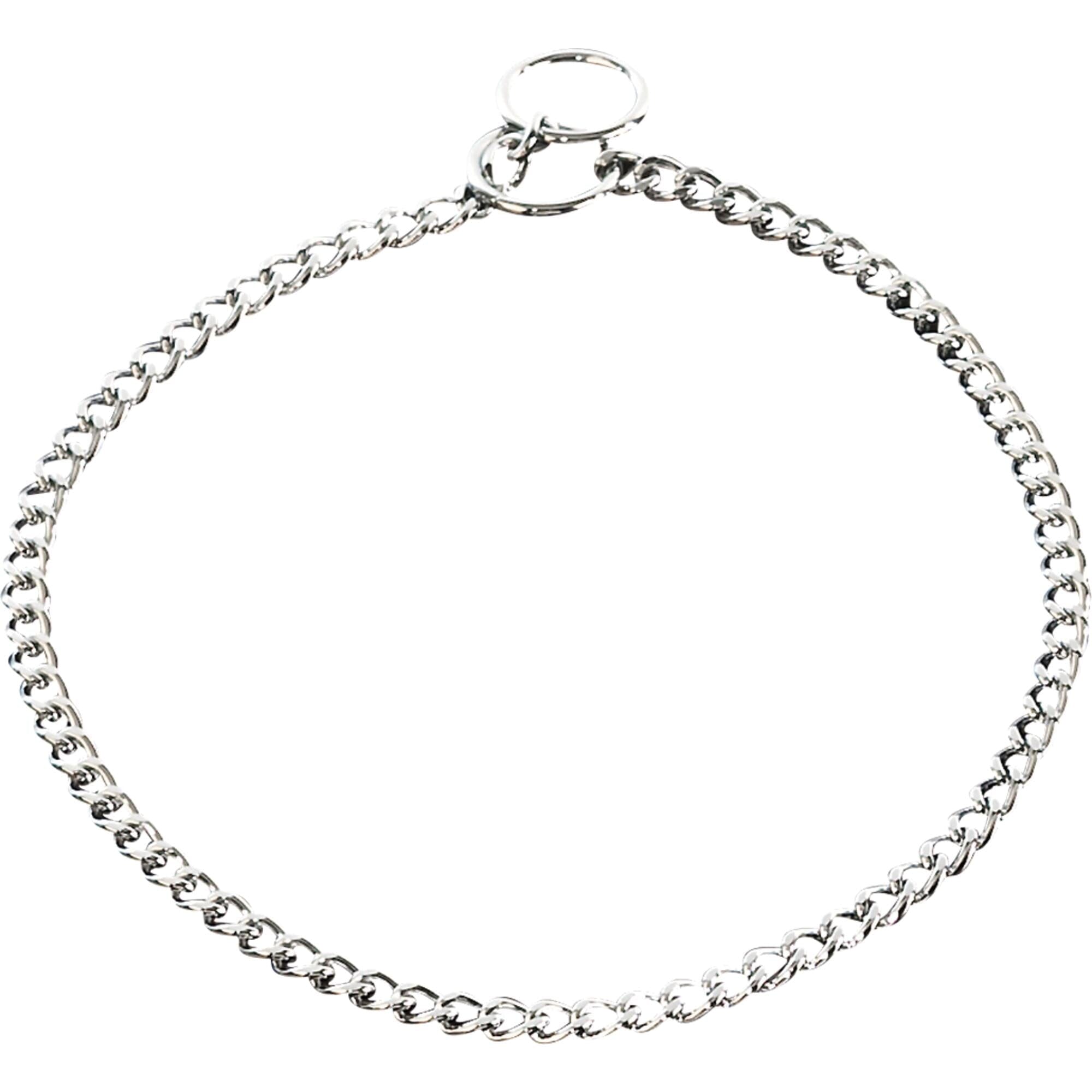 Herm Sprenger - Choke Chain Collar - Short Flat Polished Links - Chrome, 1.5 mm by Dogline