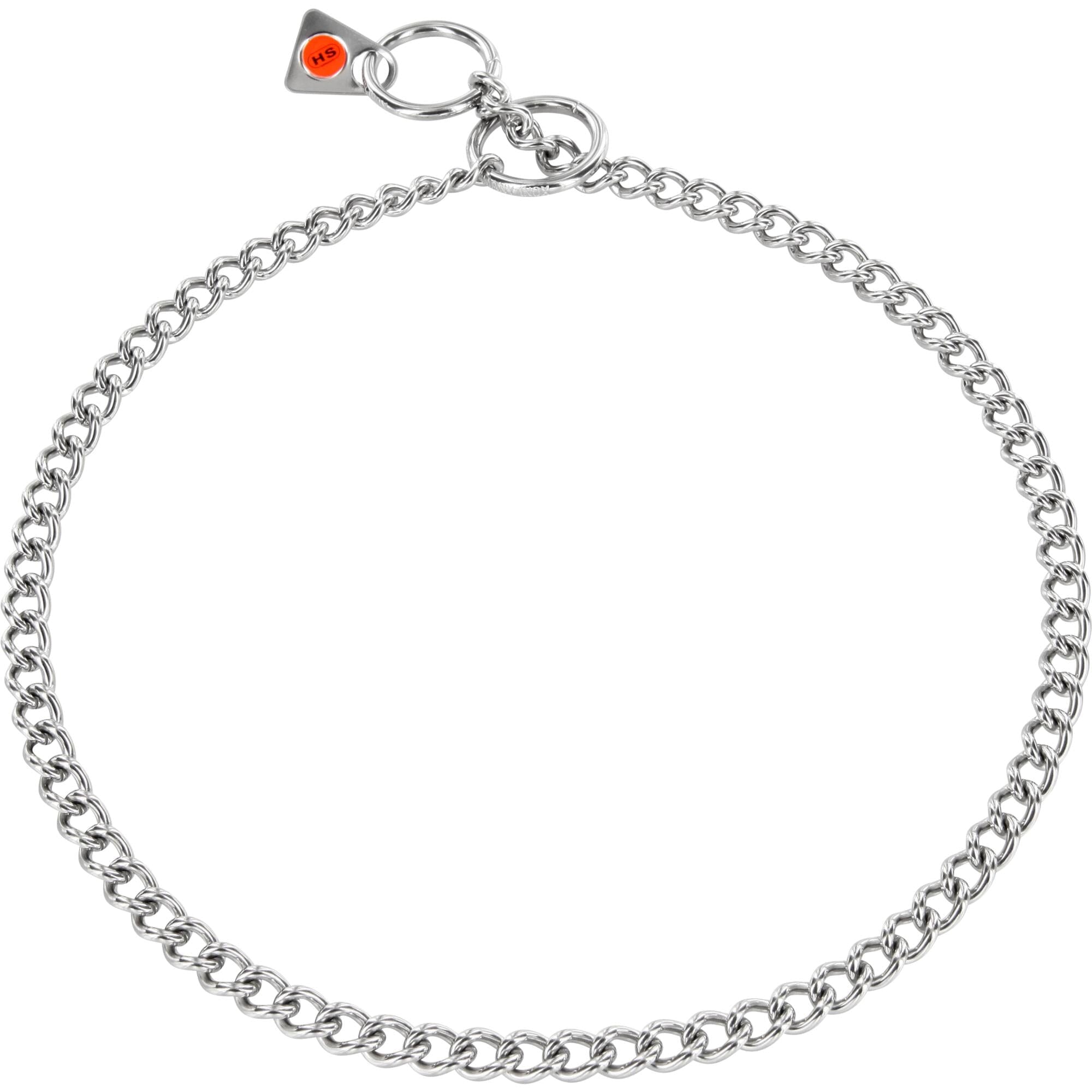 Herm Sprenger - Slide Chain Collar - Short Round Links - Stainless Steel, 2 mm by Dogline