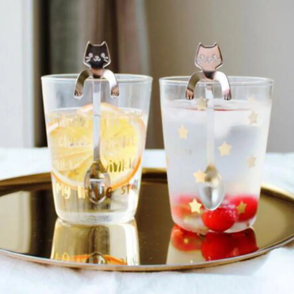 Coffee & Tea Spoon Mini Cat Long Handle