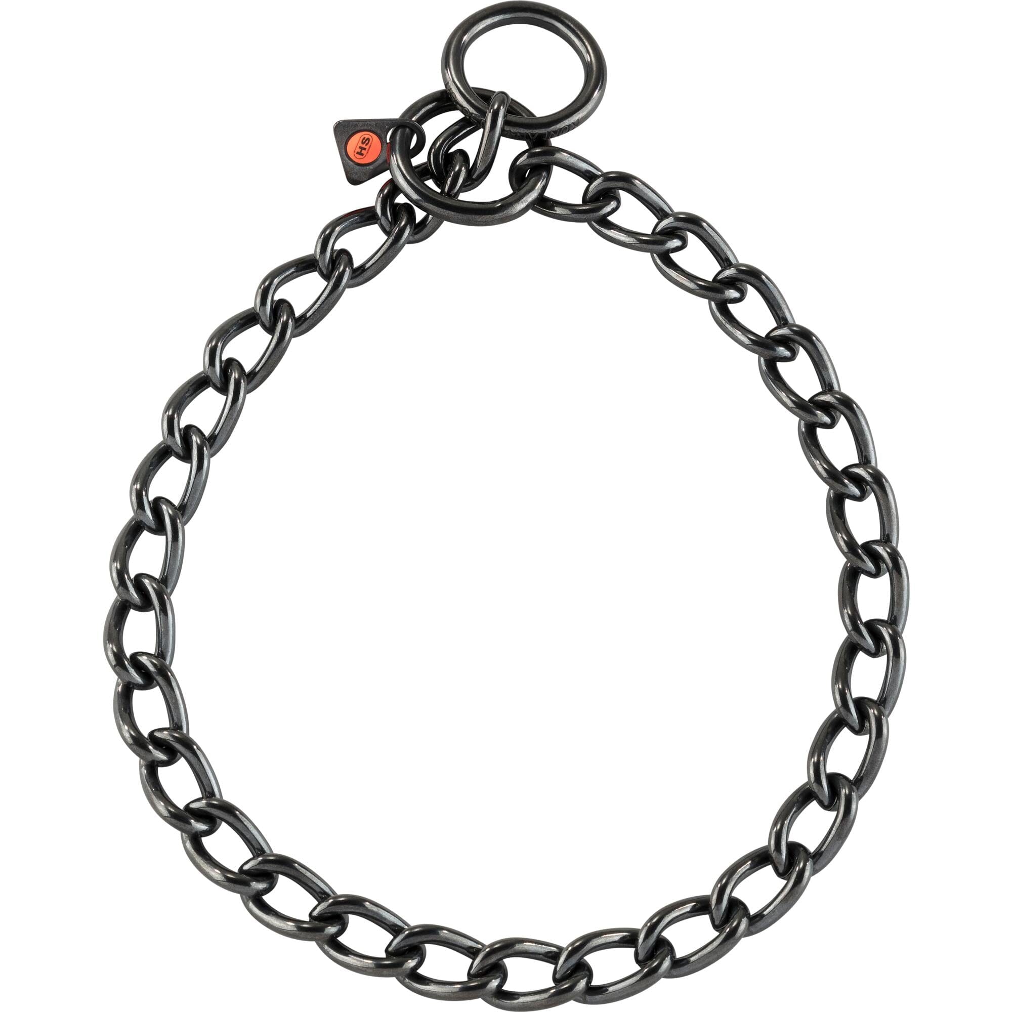 Herm Sprenger - Slide Chain Collar - Short Links - Black Stainless Steel, 4 mm by Dogline