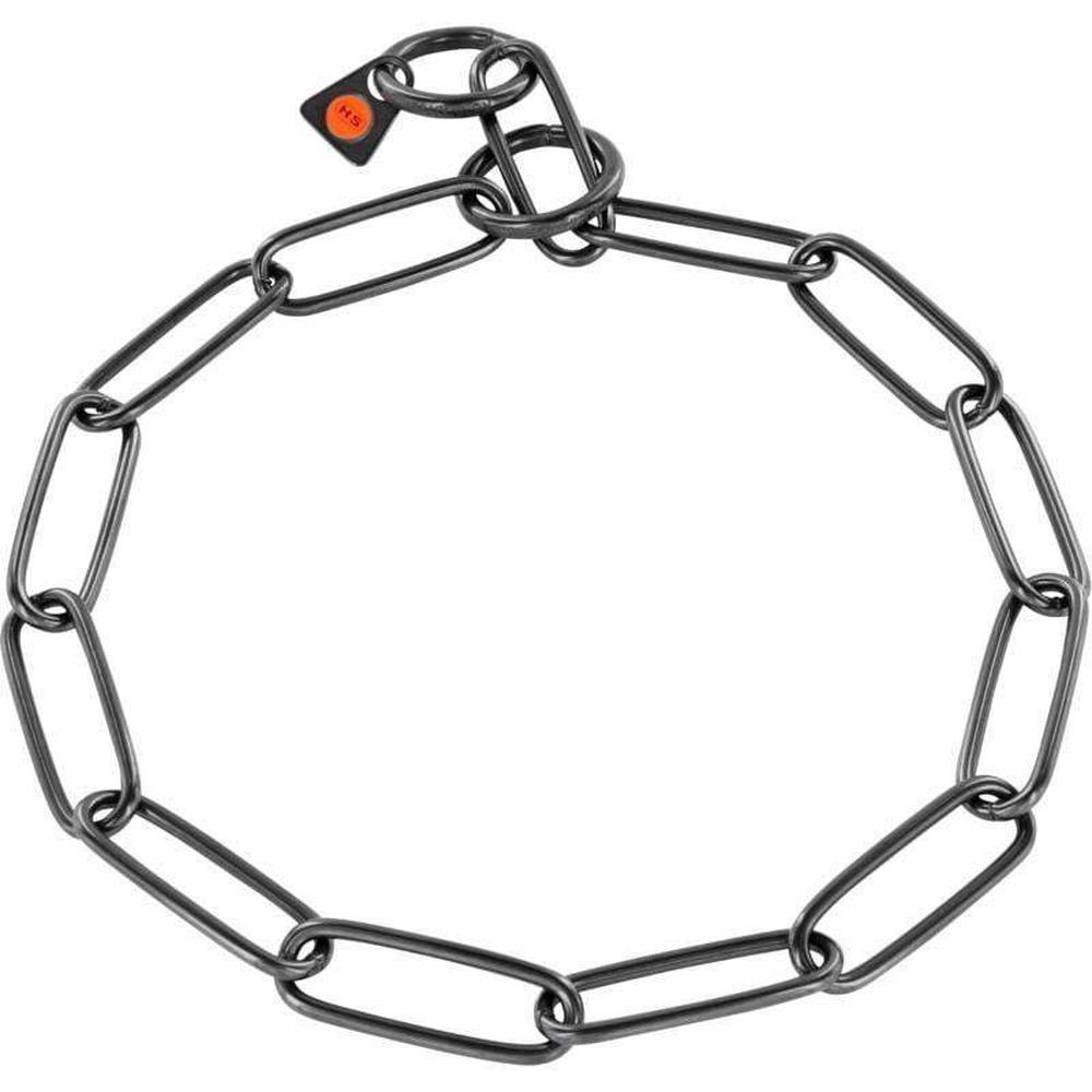 Herm Sprenger - Long Link Fur Saver Collar - Black Stainless Steel by Dogline