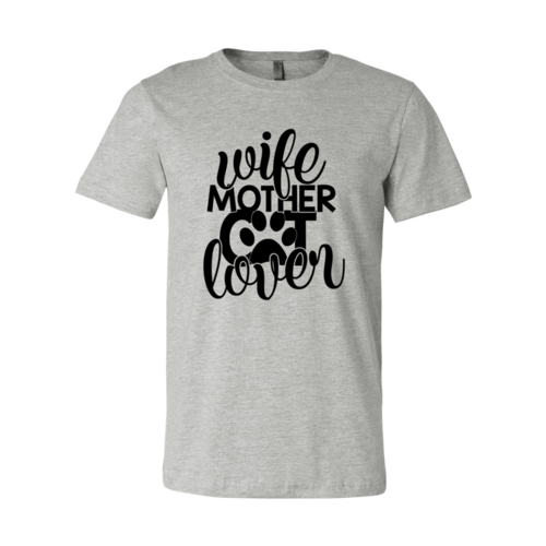Wife Mother Cat Lover T-Shirt by Furr Baby Gifts