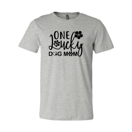 One Lucky Dog Mom T-Shirt by Furr Baby Gifts