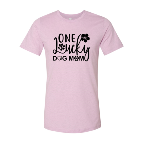 One Lucky Dog Mom T-Shirt by Furr Baby Gifts