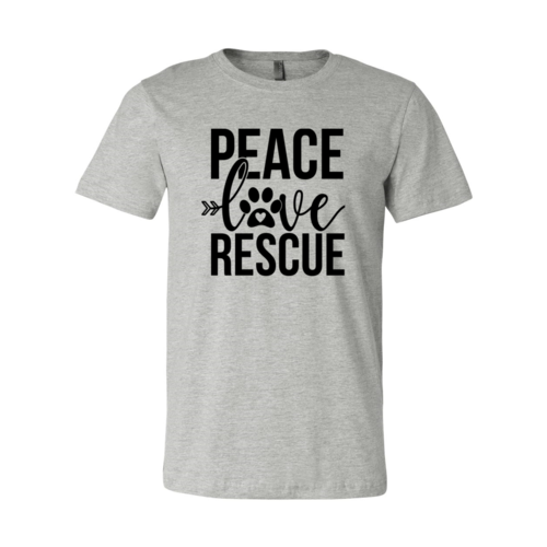 Peace Love Rescue T-Shirt by Furr Baby Gifts