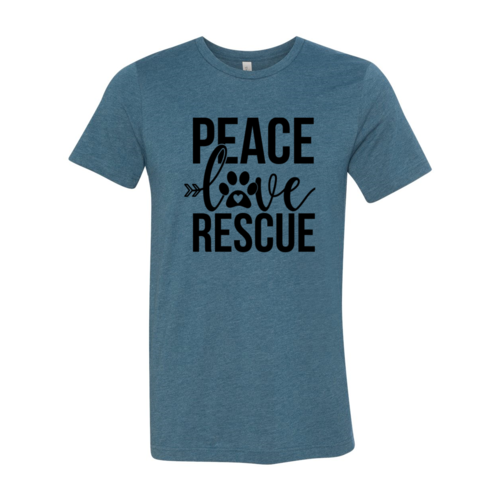 Peace Love Rescue T-Shirt by Furr Baby Gifts