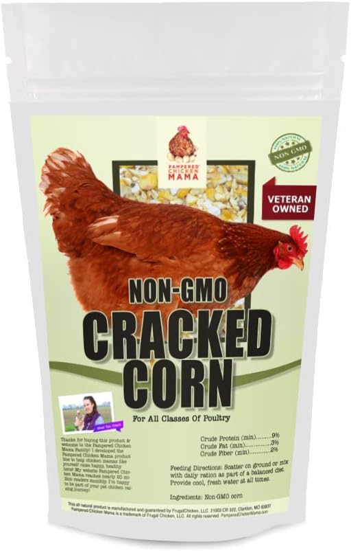 Premium Cracked Corn - Grown in Missouri for Pet Chickens by Dahlia Pets