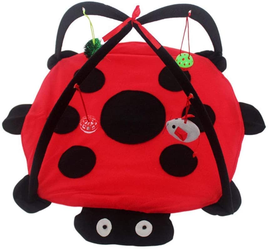 Black Ladybug Cat Play Mat by Furr Baby Gifts