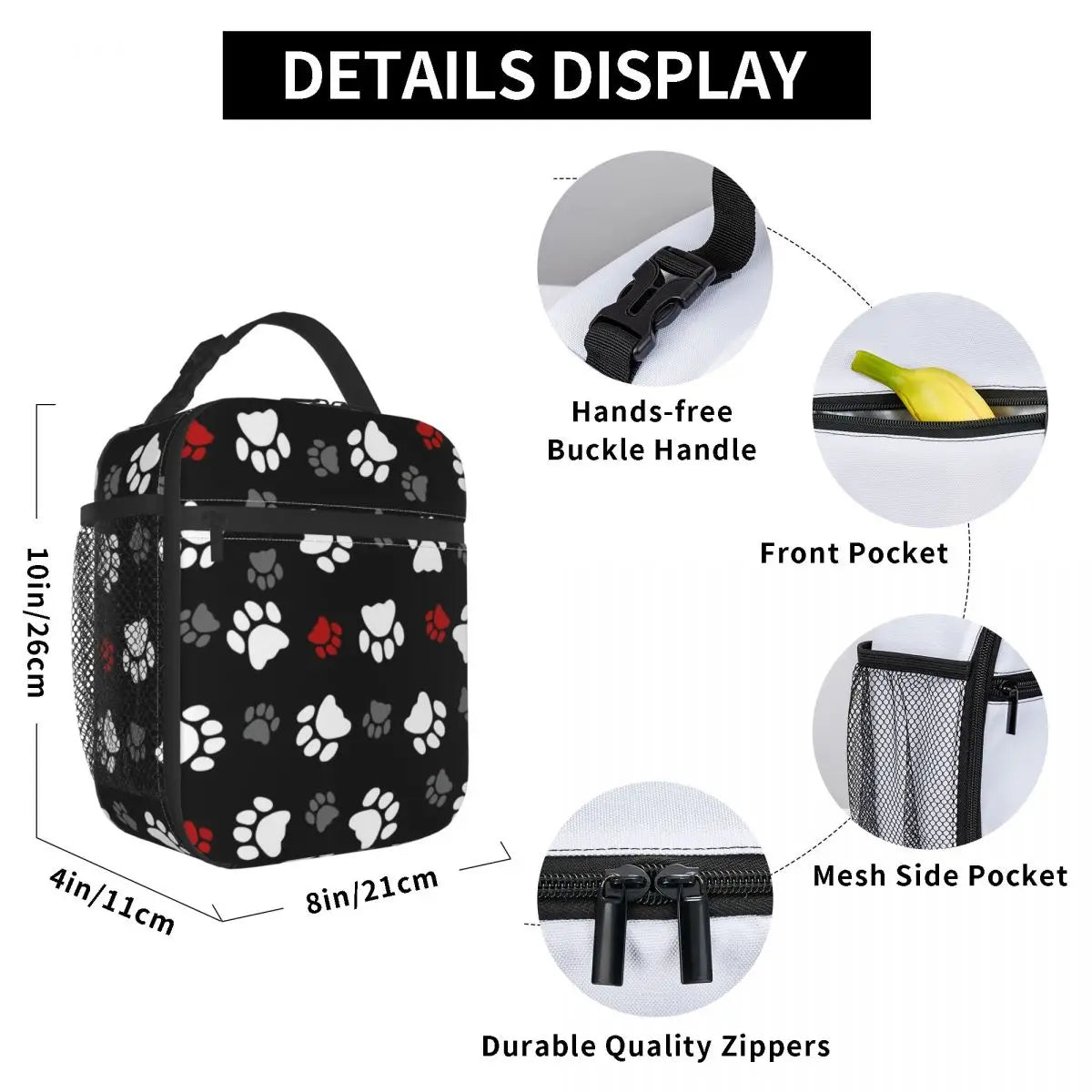 Cute Paw Insulated Lunch Bag by Love My Pet