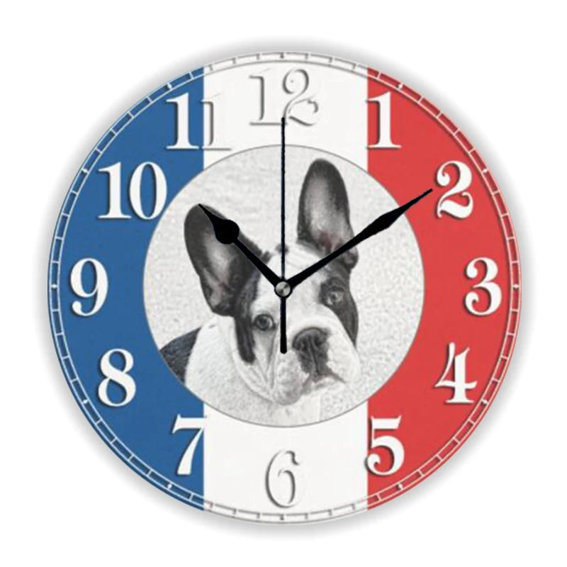 Pardon My Frenchie Wall Clocks