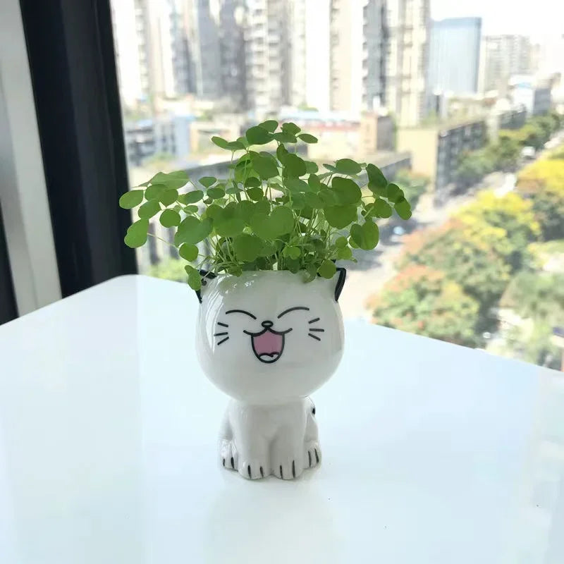 Mini Cat Ceramic Flowerpot by Love My Pet