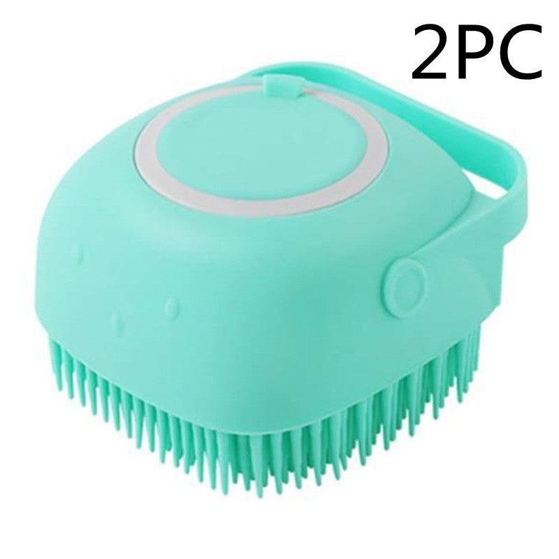 Silicone Dog Bath Massage Grooming Brush by Amazing Pet Bargains