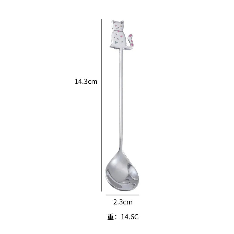 Cute Stainless Steel Cat Shape Teaspoon by Love My Pet