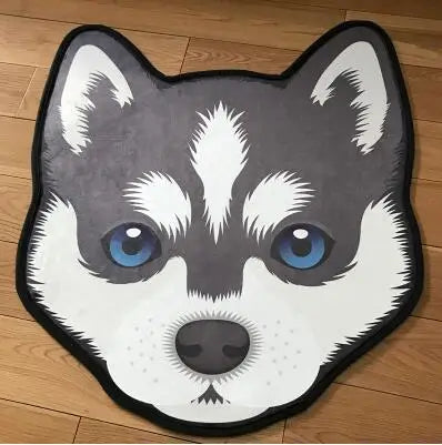 Thick Cartoon dog head shape Anti-Slip Rugs