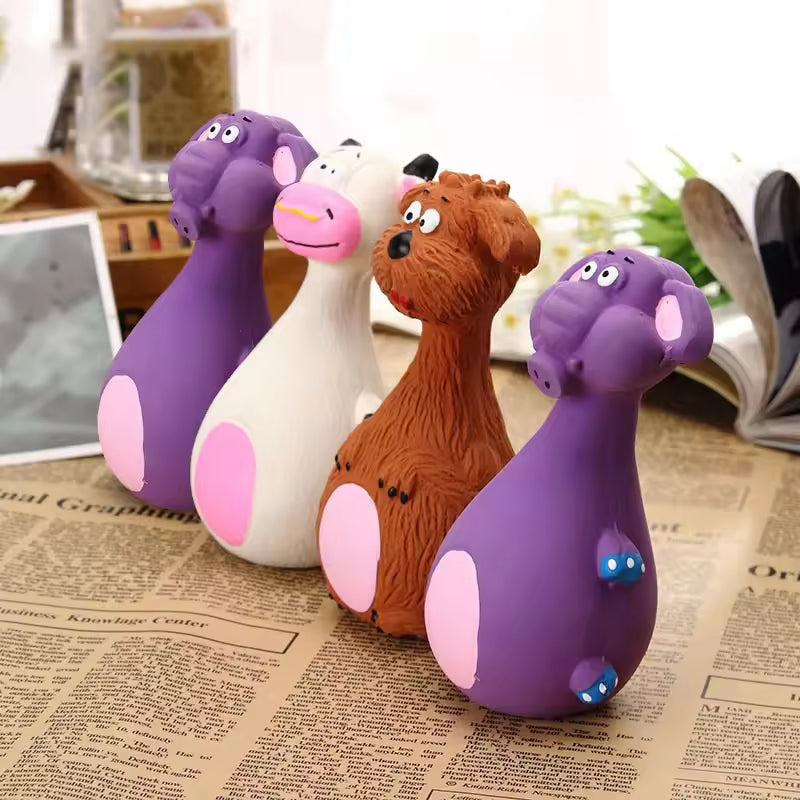 4pcs Cute Latex Dog Chew Toys With Sound by VetsPetStore