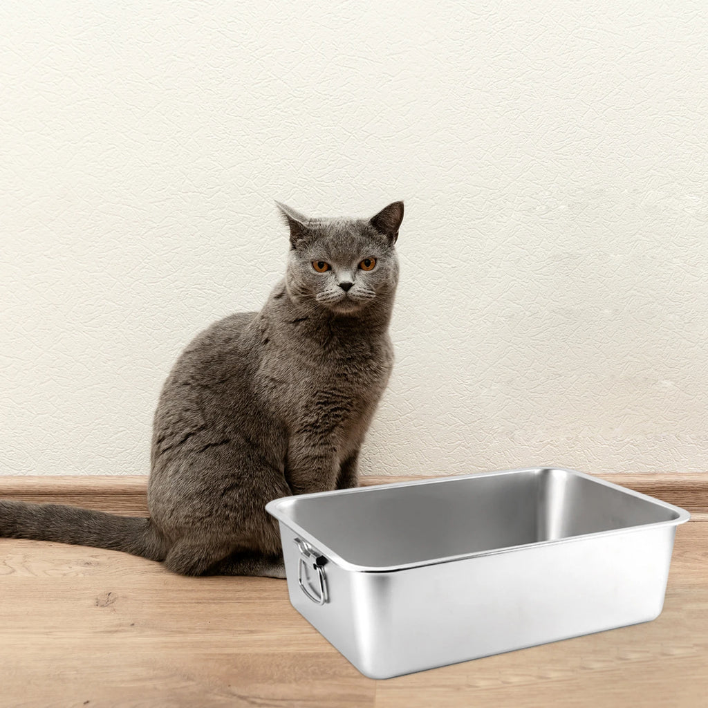 Stainless Steel Cat Litter Box by Love My Pet