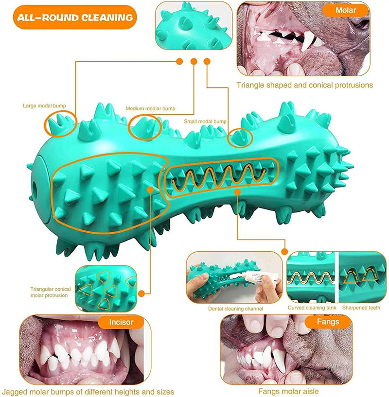 Pet Dog Cleaning Chew Toys For Aggressive Dogs Rubber Molar Stick Dog Oral Teeth by Love My Pet