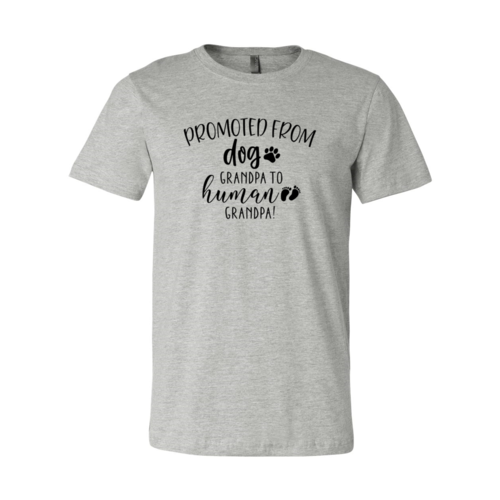 Promoted From Dog Grandpa to Human Grandpa T-Shirt by Furr Baby Gifts