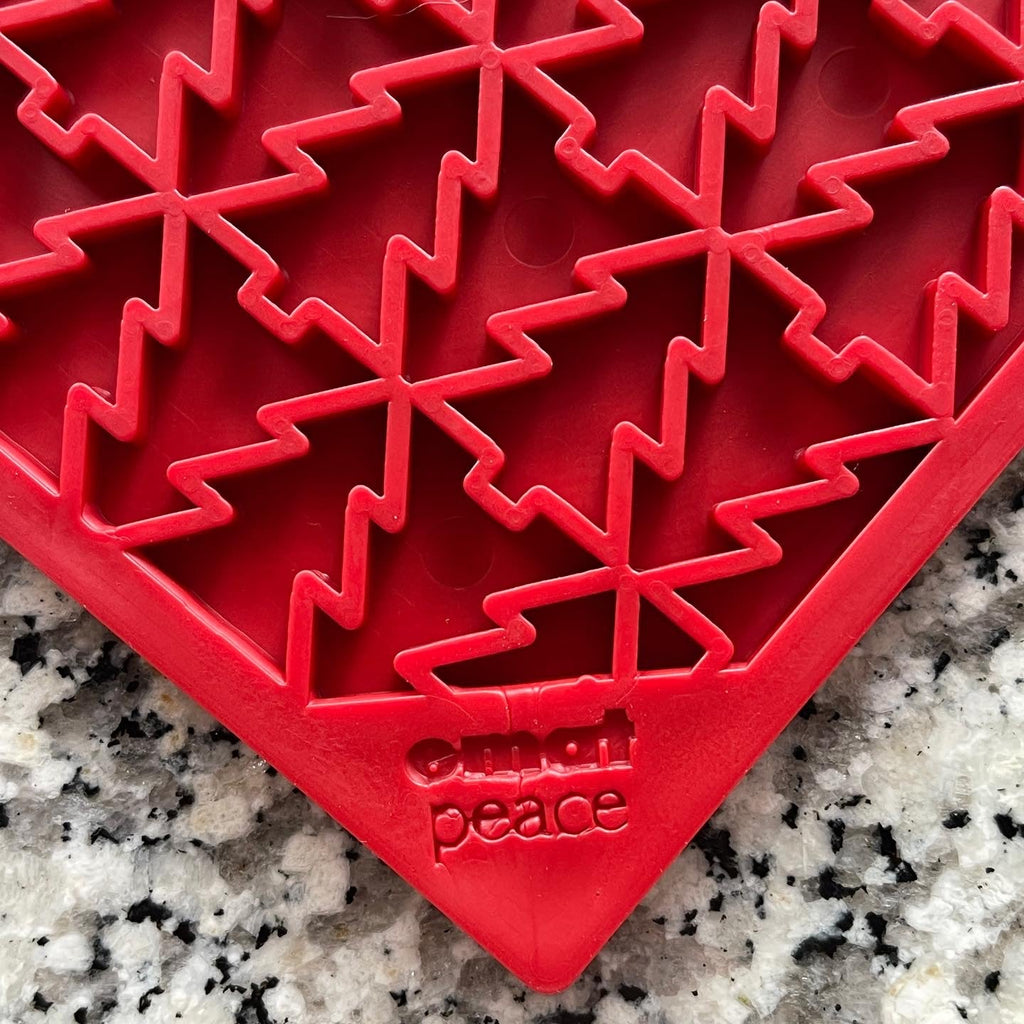 "Peace" Christmas Tree emat - Enrichment Lick Mat for Dogs and Cats | Christmas Tree design | SodaPup by SodaPup/True Dogs, LLC