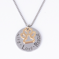 Round Dog Paw Tag Short Necklace by Furr Baby Gifts