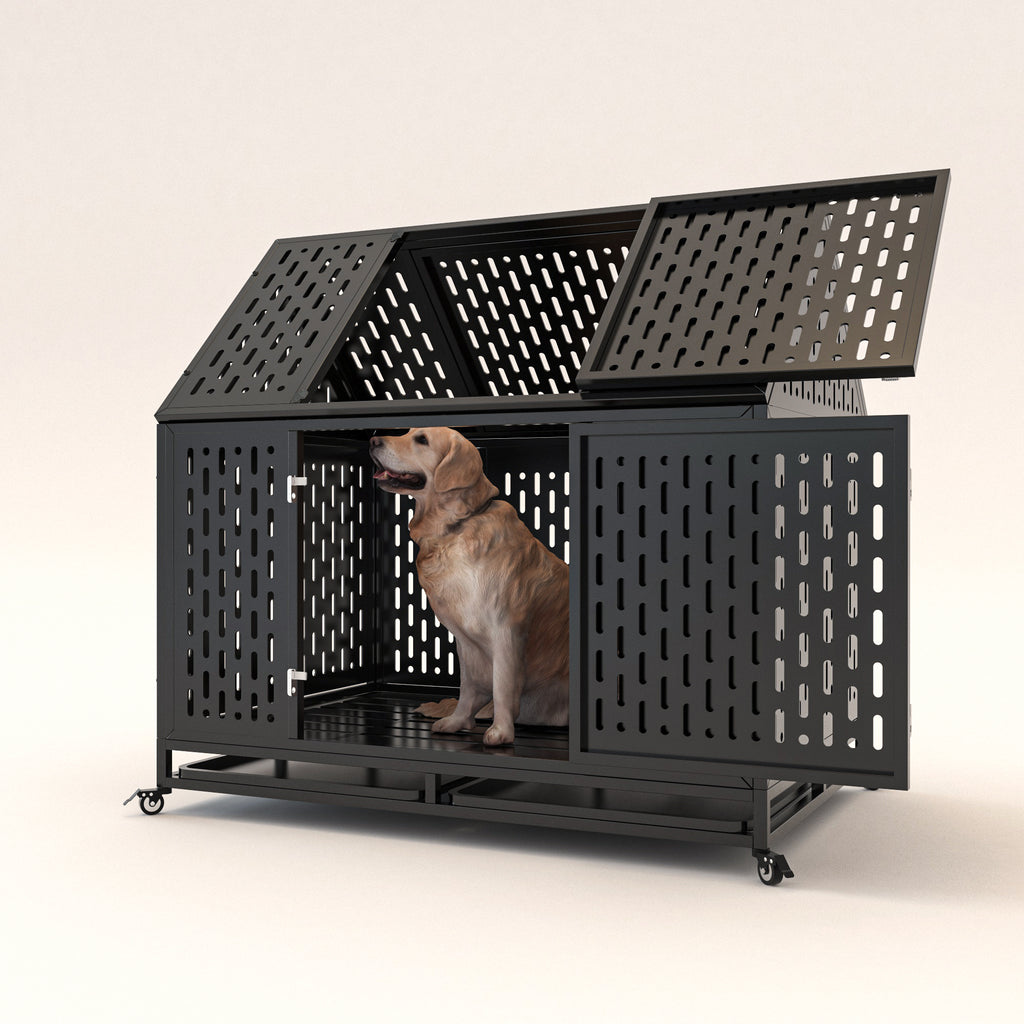 45 inch Heavy Duty Dog Crate by VetsPetStore