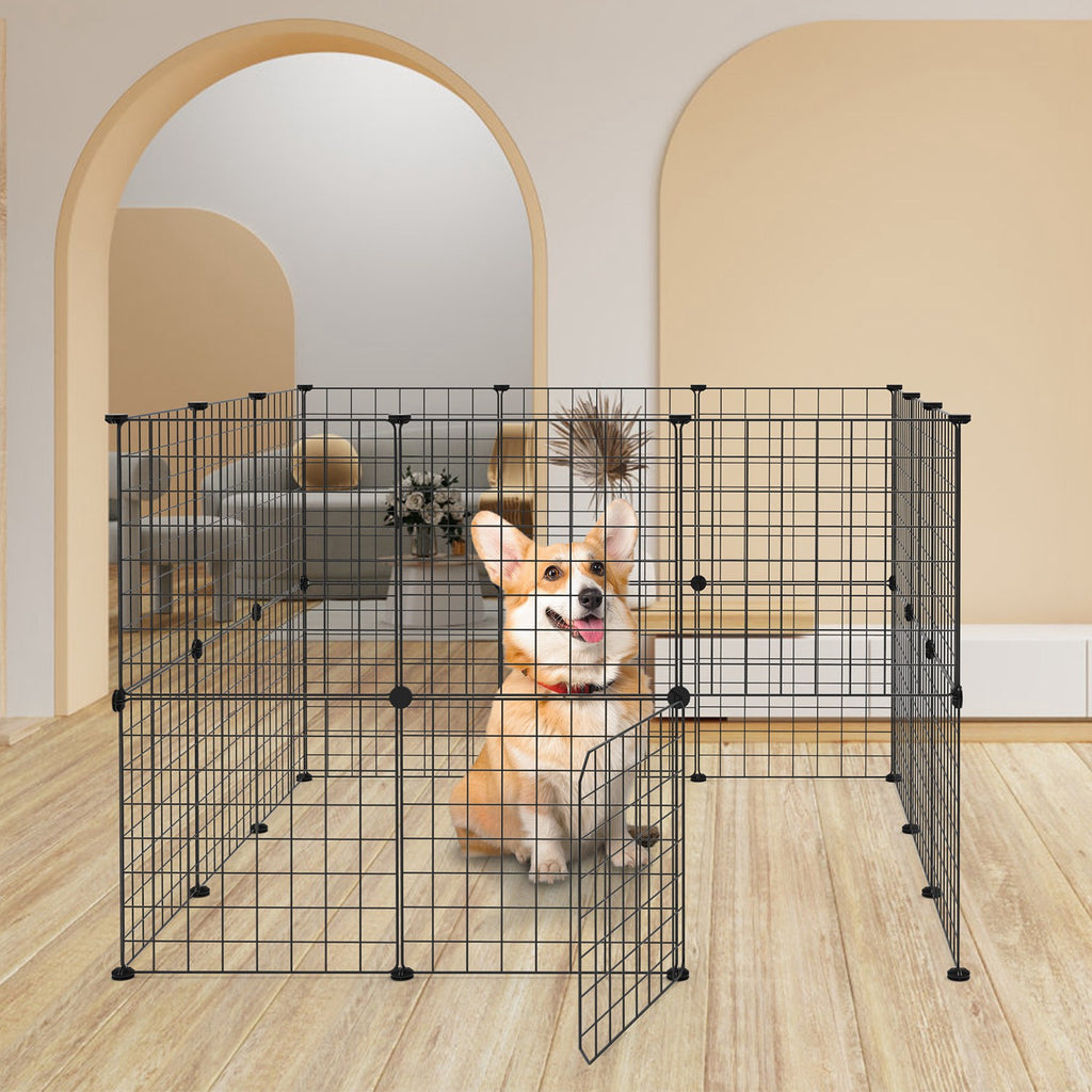 Small Animal Playpen with Door Dog Metal Playpen by Amazing Pet Bargains