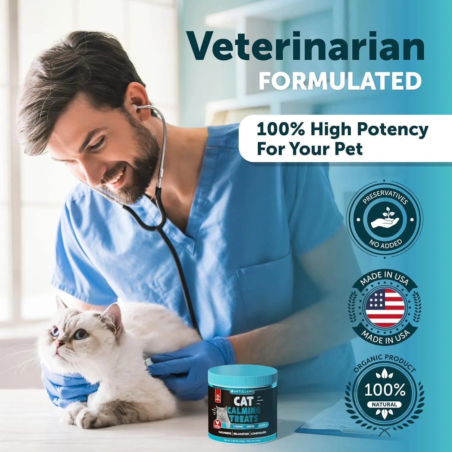 Hemp Cat Calming Treats For Stress & Anxiety Relief