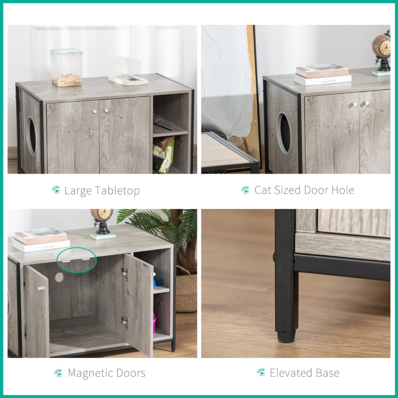 Hidden Cat Litter Box Enclosure by Furr Baby Gifts