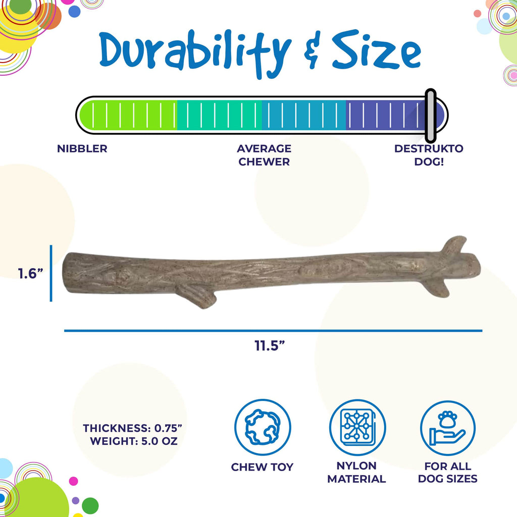 Durable Nylon Chew Stick for Power Chewers | Indestructible Dog Toy USA by SodaPup/True Dogs, LLC