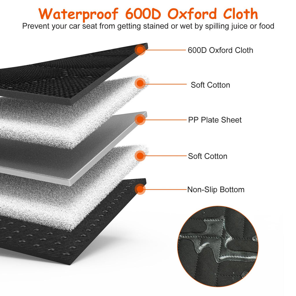 Dog Oxford Cloth Car Seat Protector With Slide Flaps For Cars Trucks SUVs by Amazing Pet Bargains