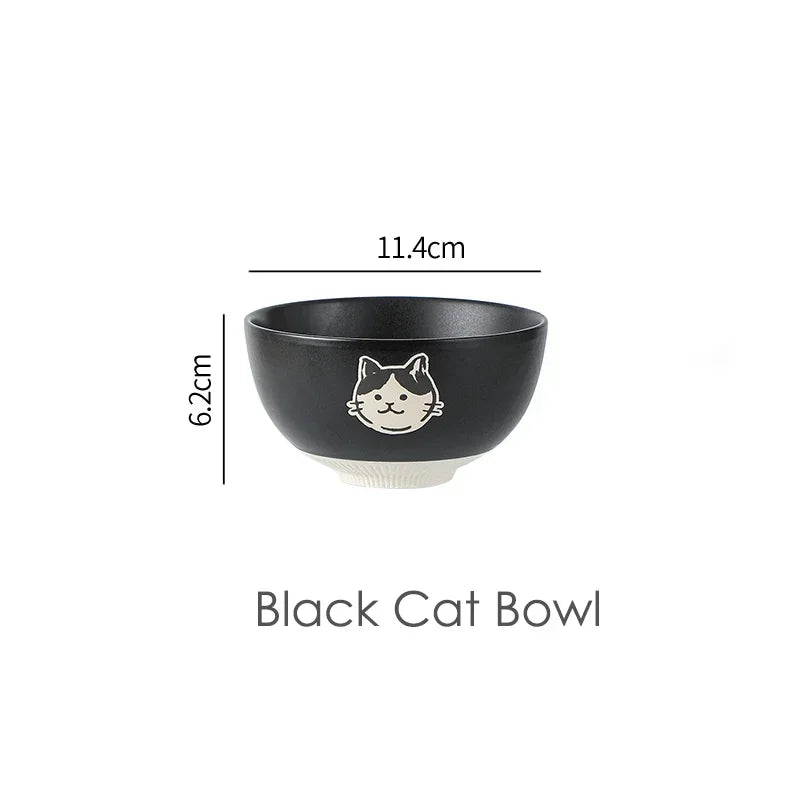 Hand-painted Stoneware Cat Face Ceramic Bowl by Love My Pet