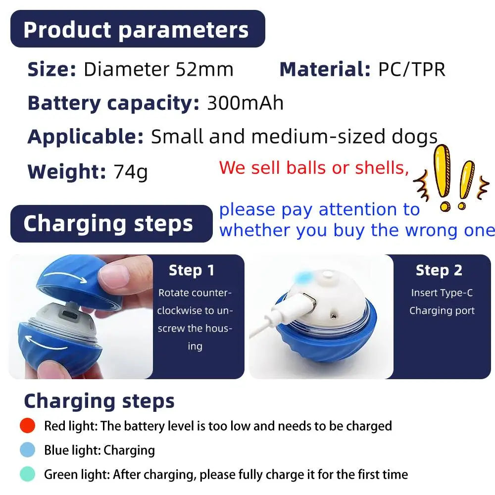 Interactive Smart Jumping Rolling Ball by Love My Pet