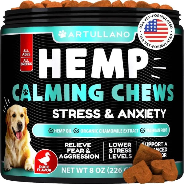 Hemp Calming Chews For Dogs Dog Anxiety Relief Treats by Amazing Pet Bargains