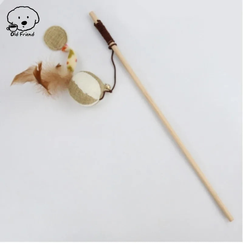 Wooden Handmade Cat Feather Toy by Love My Pet