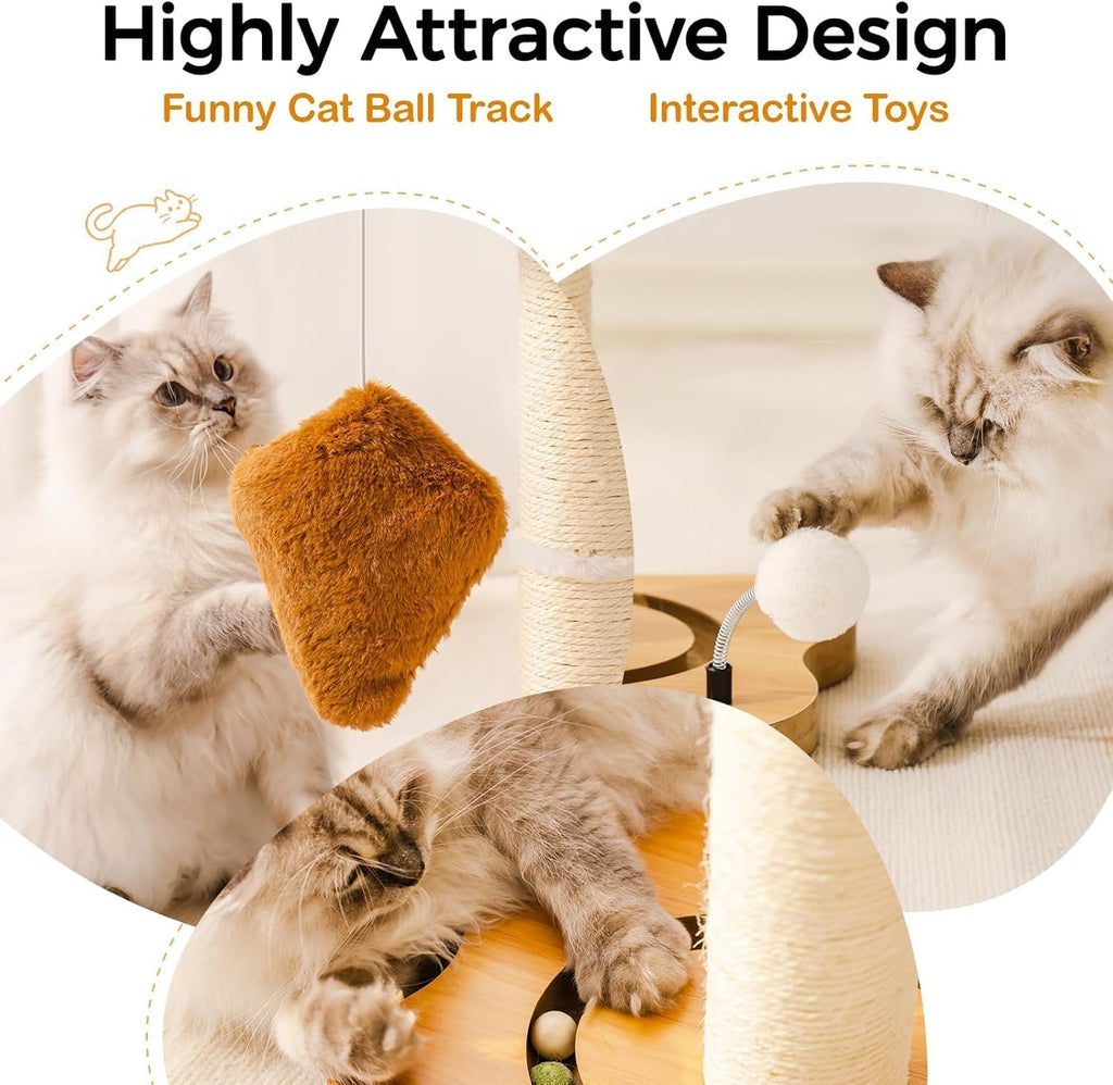 Cat Scratching Post with Bed, Sisal Scratcher