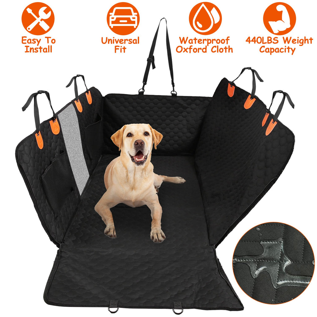 Dog Oxford Cloth Car Seat Protector With Slide Flaps For Cars Trucks SUVs by Amazing Pet Bargains