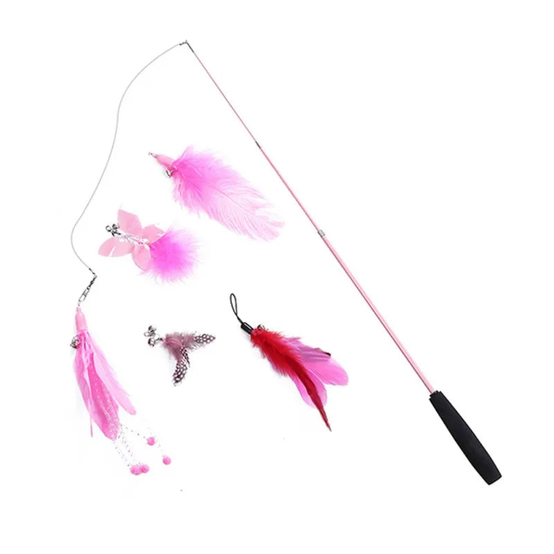 Interactive Cat Toy Feather Bird with Multiple Options by Love My Pet