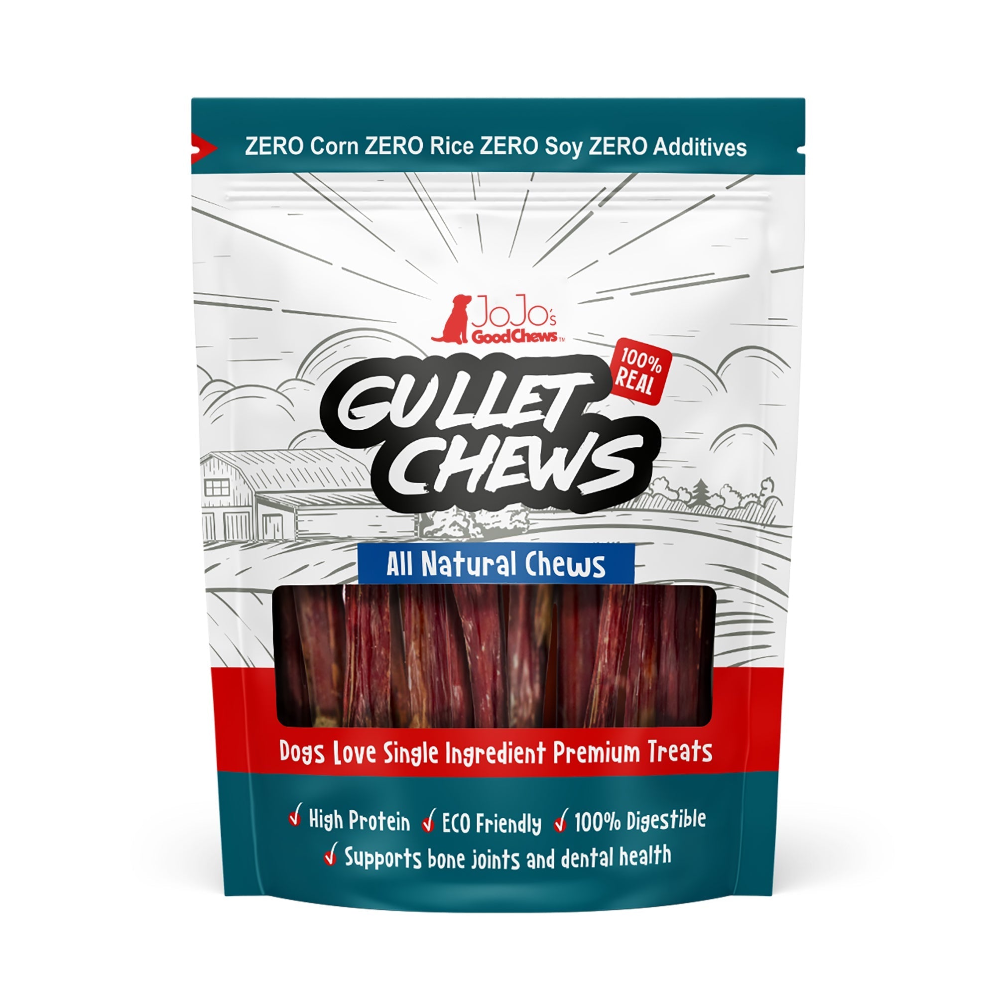 All-Natural Beef Gullet Stick Dog Treats – Delicious & Nutritious, Healthy Chews – 6 Inches (5-Pack) by American Pet Supplies